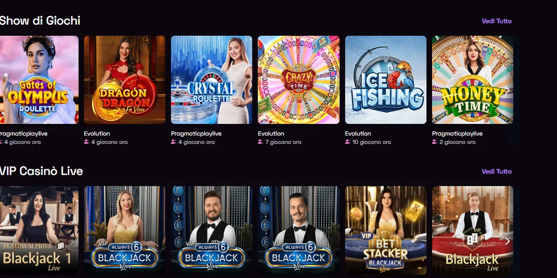 Unisciti casino live